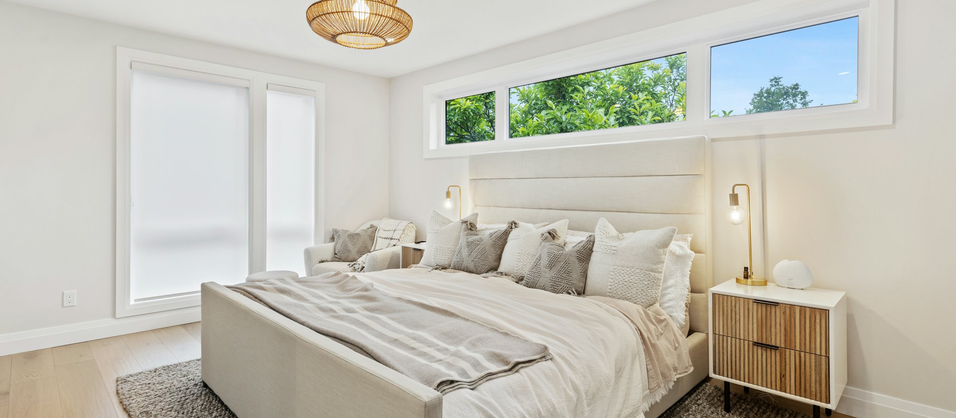 Bright, clean bedroom